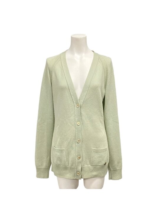 Loro Piana Sweaters - Loro Piana Cardigan 42 M Light Green Long Sleeve Cashmere